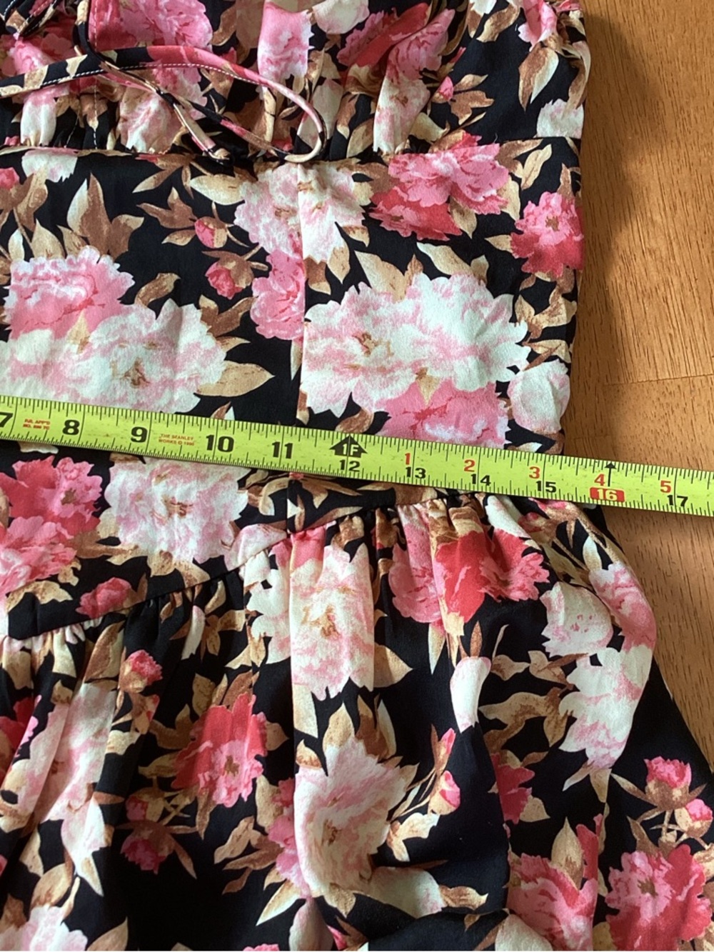 Cider Black Mini Dress with Pink Floral Print - NWT! - Size M - Picture 9 of 9